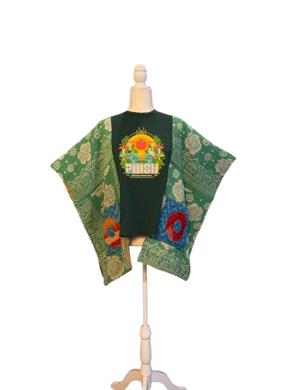 Handcrafted Upcycled PHISH Kantha Tunic NWT One Size - Picture 8 of 16